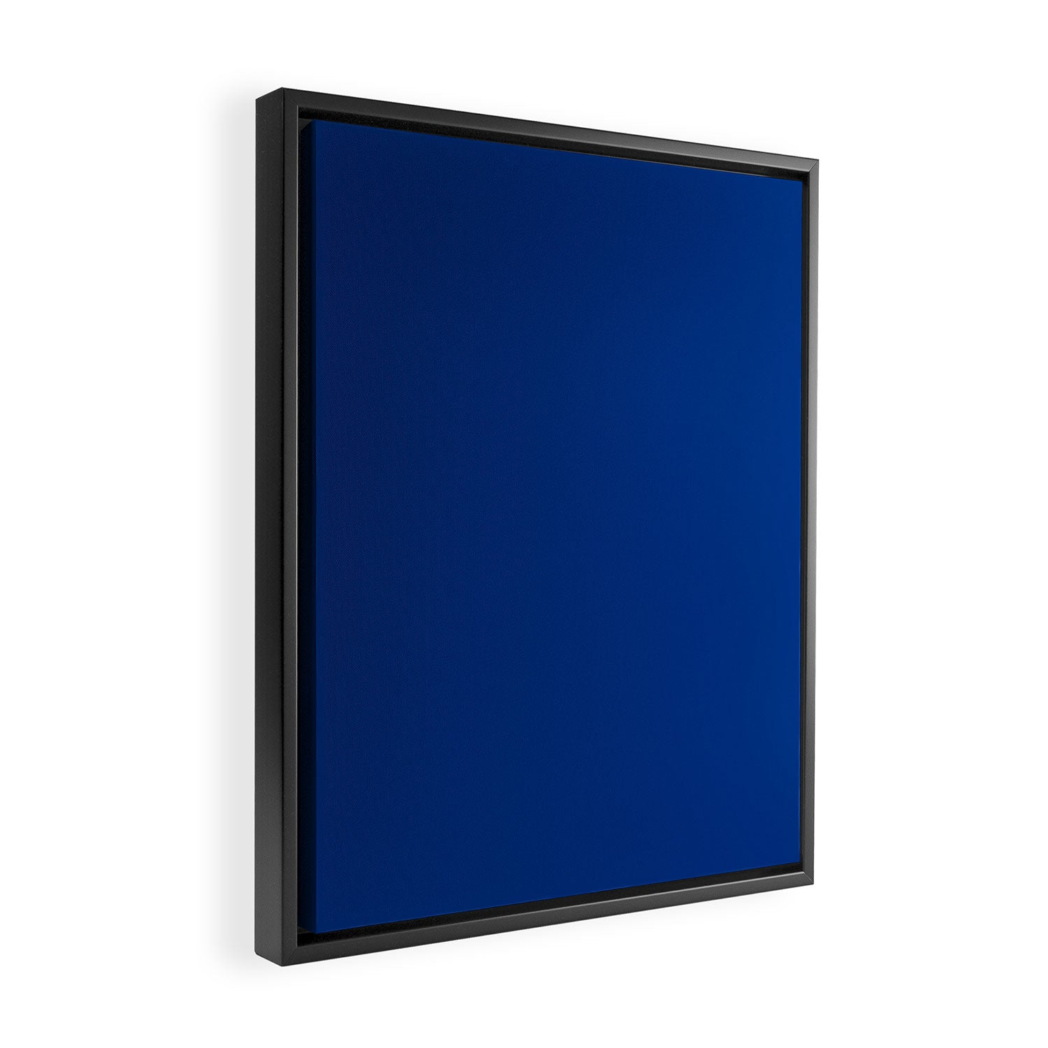Navy Blue Solid Color Framed Canvas Print Gallery Image 2