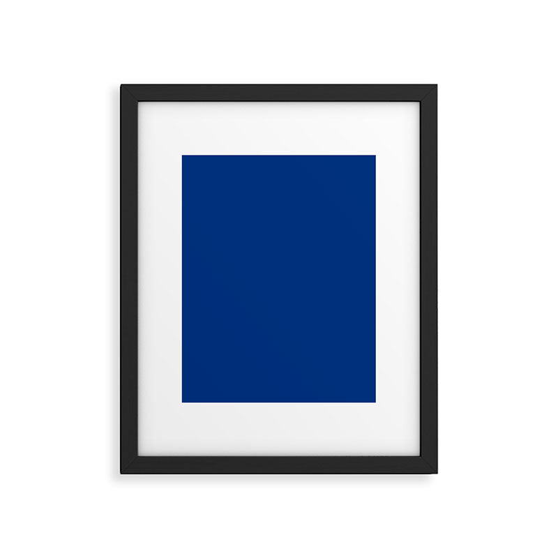 Navy Blue Solid Color Framed Art Print Gallery Image 6