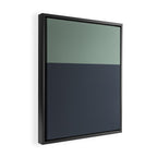 Navy Gray Blue Green Celadon Sage Minimalist Solid Stripe Color Block Pattern Framed Canvas Print Gallery Image 2