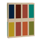 Nelson Blocks II Mid-century Modern Geometric Minimalism in Mid Century Mod Mustard, Olive, Teal, Orange, and Beige Canvas Print Gallery Image 6