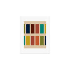 Nelson Blocks II Mid-century Modern Geometric Minimalism in Mid Century Mod Mustard, Olive, Teal, Orange, and Beige Art Print Gallery Image 1