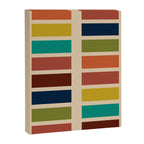 Nelson Blocks - Midcentury Modern Geometric in Mid Century Mod Mustard, Olive, Teal, Orange, Beige Canvas Print Gallery Image 6