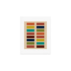Nelson Blocks - Midcentury Modern Geometric in Mid Century Mod Mustard, Olive, Teal, Orange, Beige Art Print Gallery Image 1
