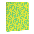 Neon Yellow and Lime Green Amoeba Dance Vivid Retro Modern Pattern Canvas Print Gallery Image 6