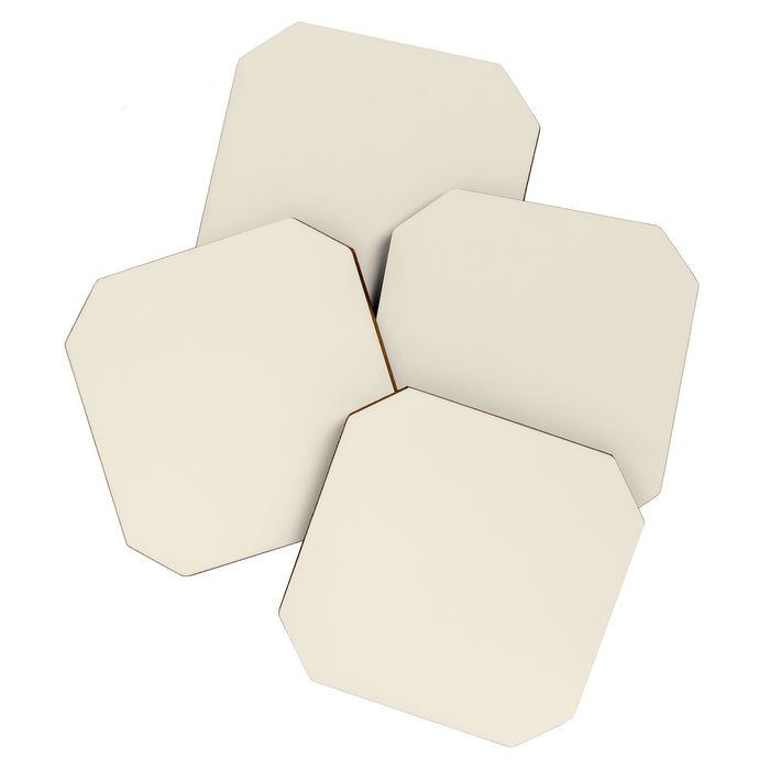 Neutral Cream Beige Solid Coaster Gallery Image 1