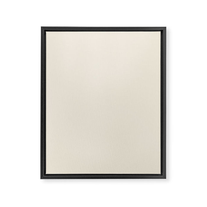 Neutral Cream Beige Solid Framed Canvas Print Gallery Image 1