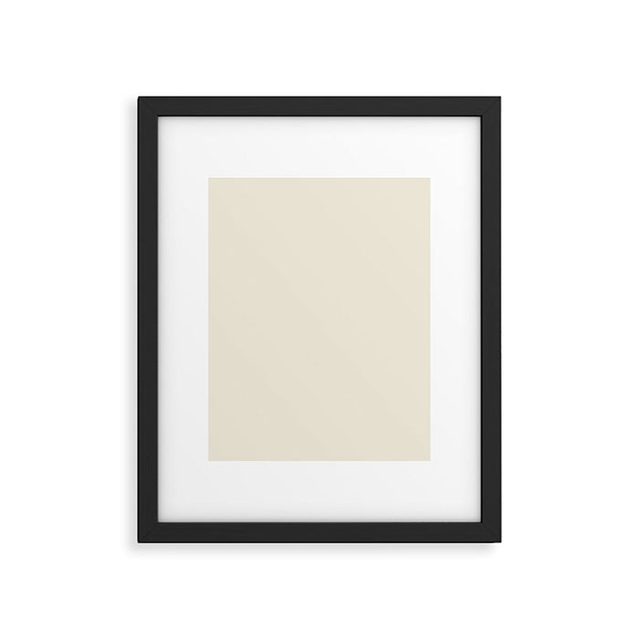 Neutral Cream Beige Solid Framed Art Print Gallery Image 1