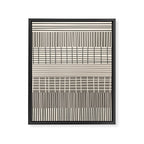 Neutral Finnish Patchwork Stripe Pattern Framed Canvas Print Gallery Image 6