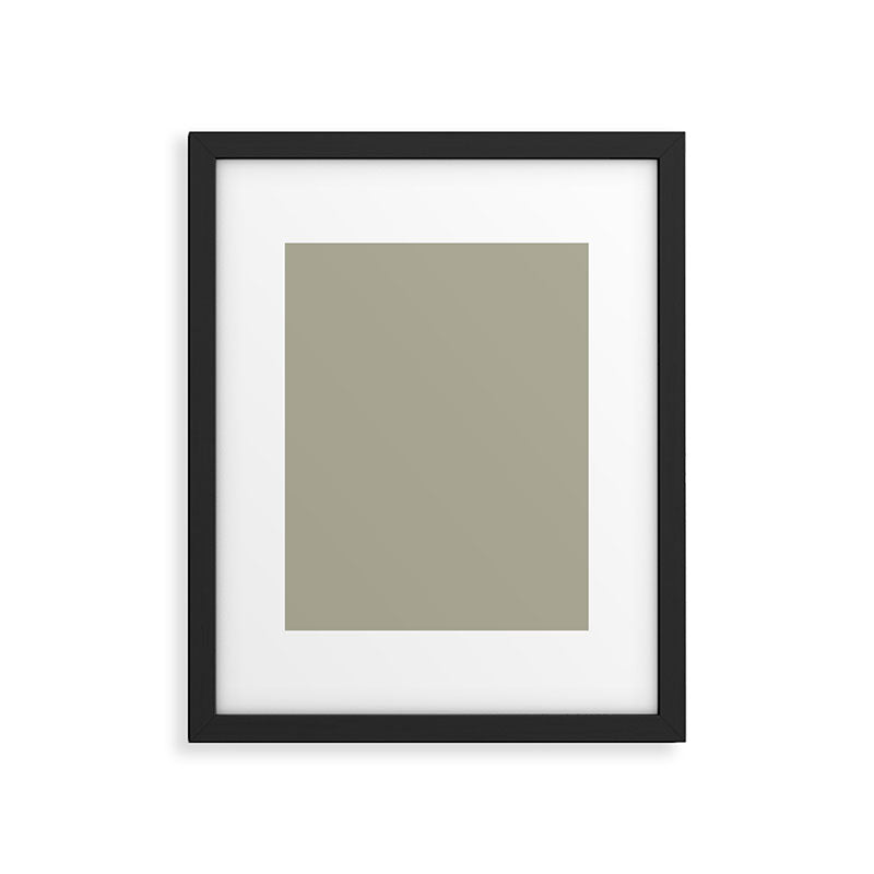 Neutral Mushroom Solid Color Framed Art Print Gallery Image 6