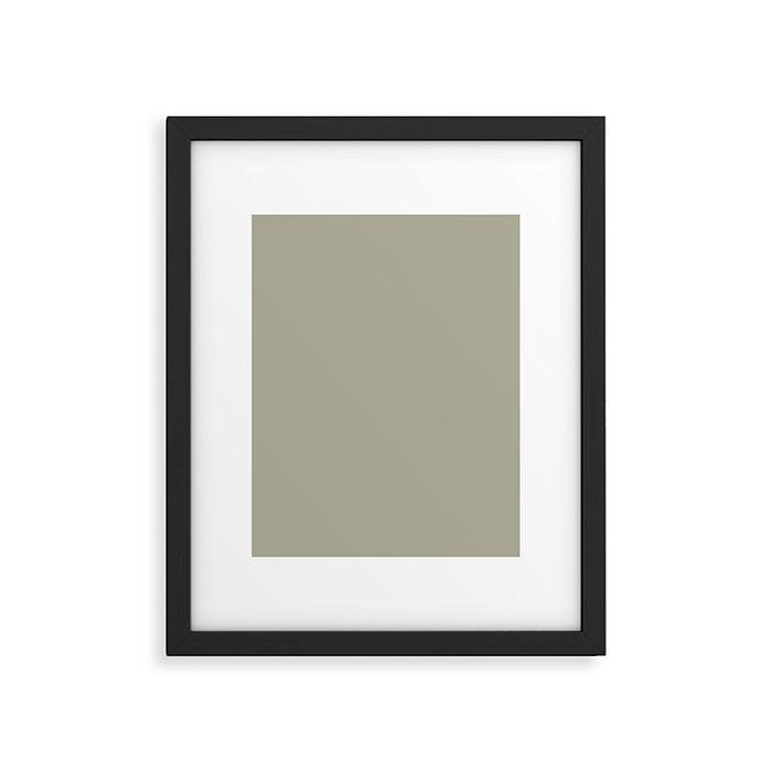 Neutral Mushroom Solid Color Framed Art Print Gallery Image 1