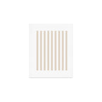 Neutral Stripes Narrow Vertical Stripe Pattern in Mushroom Beige and White Art Print Gallery Image 1