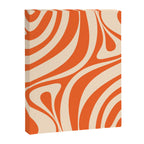 New Groove Retro Abstract Pattern Vertical in Orange Tangerine Cream Canvas Print Gallery Image 8