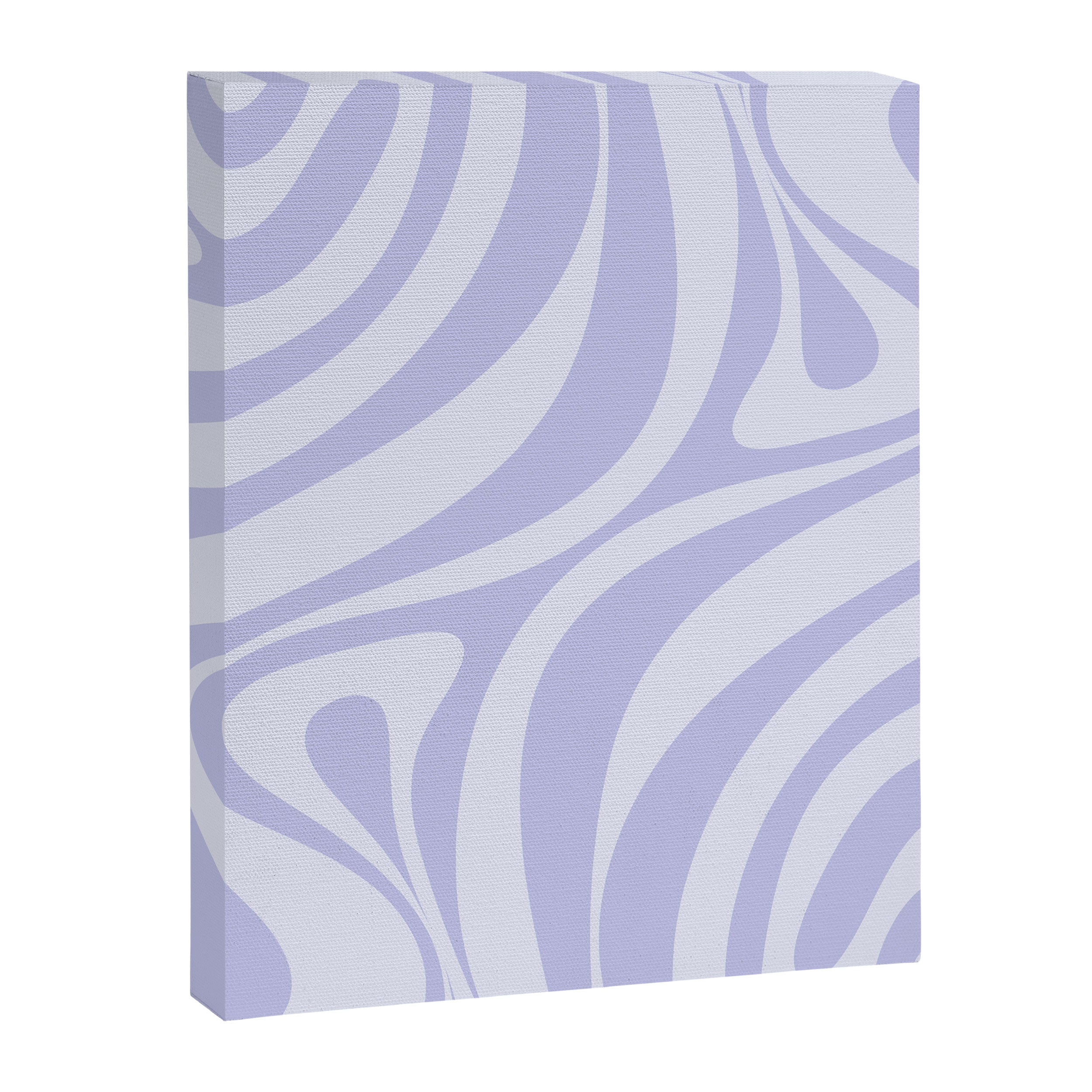 New Groove Retro Liquid Swirl Abstract Pattern Light Lavender Pastel Purple Canvas Print Gallery Image 8
