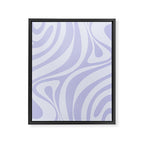 New Groove Retro Liquid Swirl Abstract Pattern Light Lavender Pastel Purple Framed Canvas Print Gallery Image 8