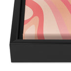 New Groove Retro Swirl Abstract Pattern in Blush Pink Tones Framed Canvas Print Gallery Image 3