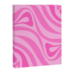 New Groove Retro Swirl Abstract Pattern in Doll Pink Canvas Print Gallery Image 8