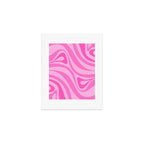 New Groove Retro Swirl Abstract Pattern in Doll Pink Art Print Gallery Image 1