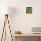 New Groove Retro Swirl Colorful Rainbow Abstract Pattern Canvas Print Gallery Image 2