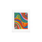 New Groove Retro Swirl Colorful Rainbow Abstract Pattern Art Print Gallery Image 1