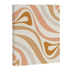 New Groove Retro Swirls Abstract Pattern in Pale Boho Blush Apricot Sand Canvas Print Gallery Image 8