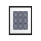 Nouveau Spanish Tile Pattern in Nautical Navy Blue and White Framed Art Print Gallery Image 6