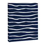 Ocean Ripple Modern Organic Stripe Pattern in White and Nautical Navy Blue Canvas Print Gallery Image 8