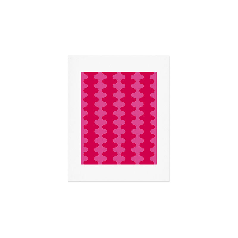 Ogee A-Go-Go Vivid Hot Pink Retro Pop Pattern Art Print Gallery Image 1