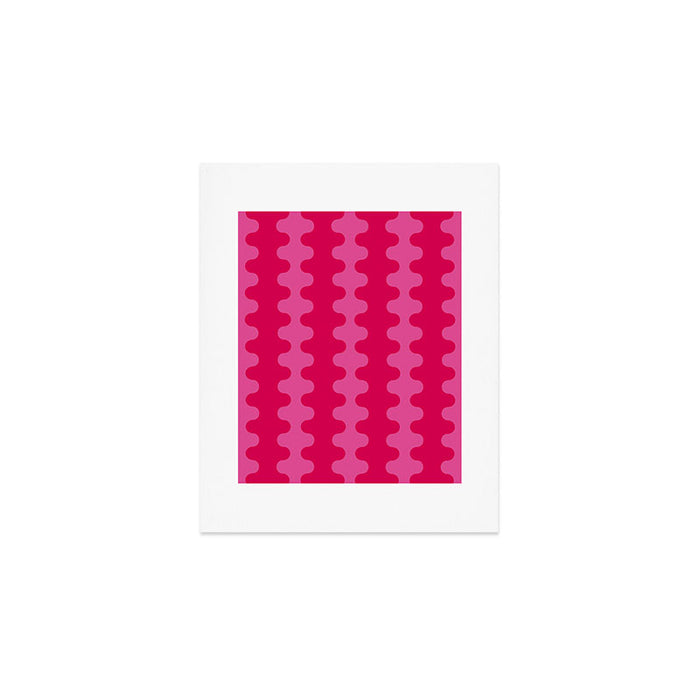 Ogee A-Go-Go Vivid Hot Pink Retro Pop Pattern Art Print Gallery Image 1
