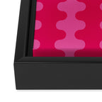 Ogee A-Go-Go Vivid Hot Pink Retro Pop Pattern Framed Canvas Print Gallery Image 3