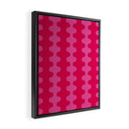 Ogee A-Go-Go Vivid Hot Pink Retro Pop Pattern Framed Canvas Print Gallery Image 2