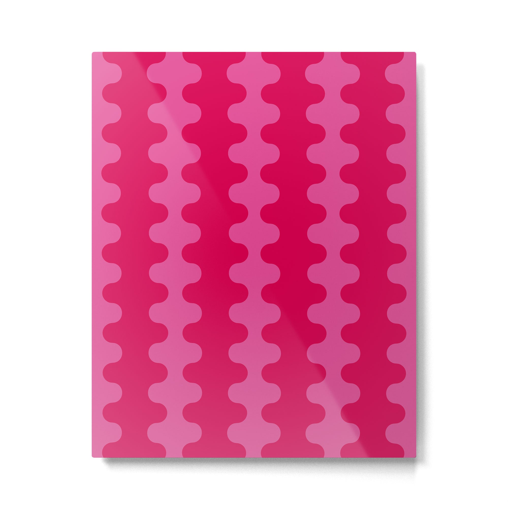 Ogee A-Go-Go Vivid Hot Pink Retro Pop Pattern Metal Print Gallery Image 6
