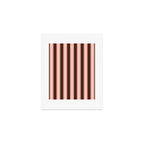 Old Fashioned Double Stripes Brown Pink Cream Narrow Vertical Stripe Pattern Art Print Gallery Image 1