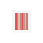 Old Fashioned Retro Christmas Stripe Pattern Vertical Pink, Red, Green, and Beige Art Print Gallery Image 1