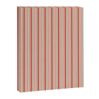Old Fashioned Retro Christmas Stripe Pattern Vertical Pink Red Green Beige Canvas Print Gallery Image 6