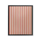 Old Fashioned Retro Christmas Stripe Pattern Vertical Pink Red Green Beige Framed Canvas Print Gallery Image 6