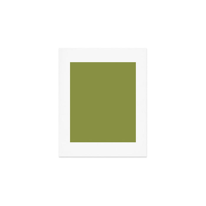 Olive Green Solid Color Art Print Gallery Image 1