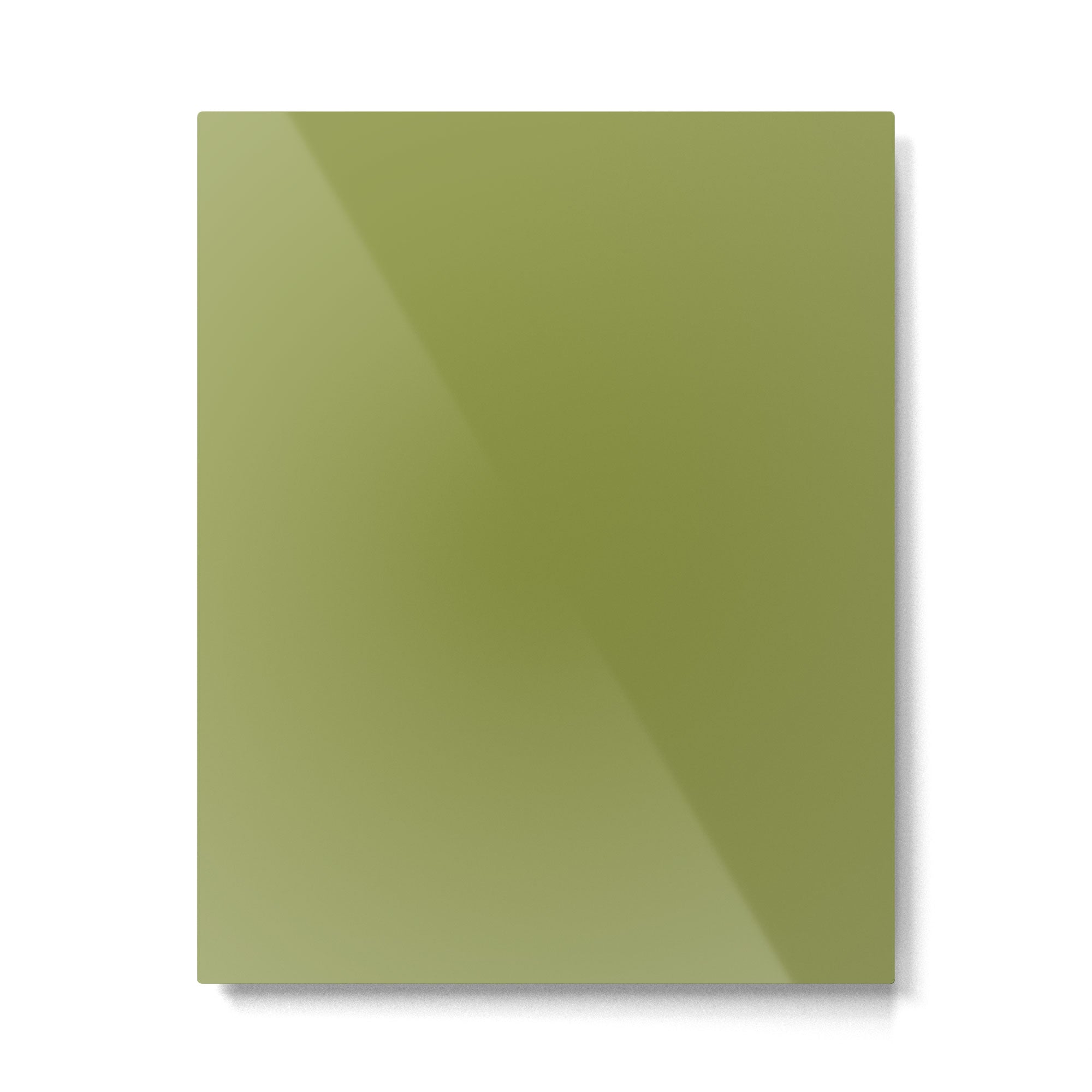 Olive Green Solid Color Metal Print Gallery Image 6