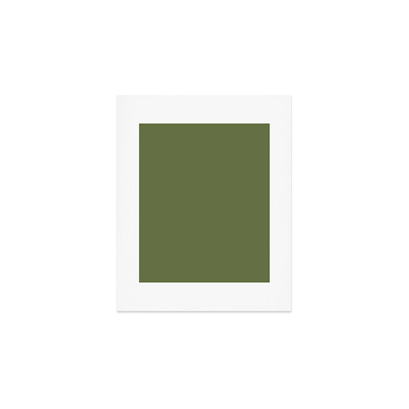 Olive Green Solid Mod Color Art Print Gallery Image 1