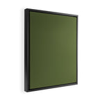 Olive Green Solid Mod Color Framed Canvas Print Gallery Image 2