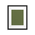 Olive Green Solid Mod Color Framed Art Print Gallery Image 6