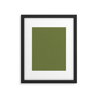 Olive Moss Vertical Stripes Rich Minimalist Pattern Framed Art Print Gallery Image 5