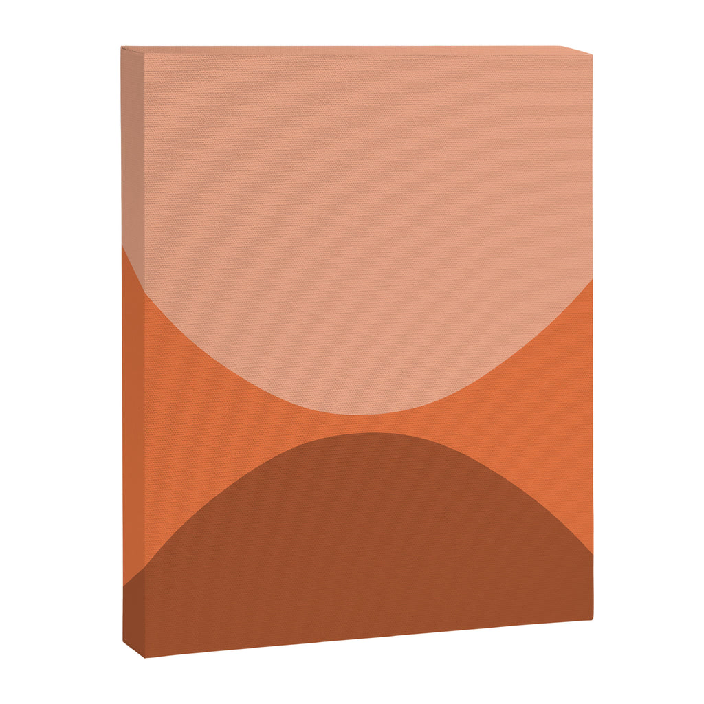 Only Connect - Orange Clay Blush Minimalist Mid-Century Modern Abstract Canvas Print Gallery Image 8