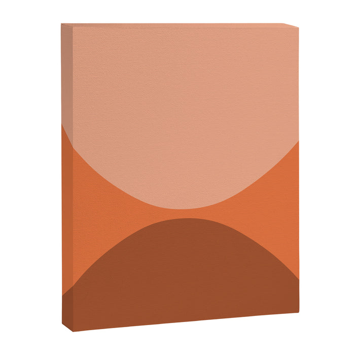 Only Connect - Orange Clay Blush Minimalist Mid-Century Modern Abstract Canvas Print Gallery Image 1