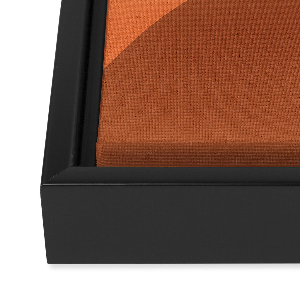 Only Connect - Orange Clay Blush Minimalist Mid-Century Modern Abstract Framed Canvas Print Gallery Image 3