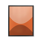 Only Connect - Orange Clay Blush Minimalist Mid-Century Modern Abstract Framed Canvas Print Gallery Image 8