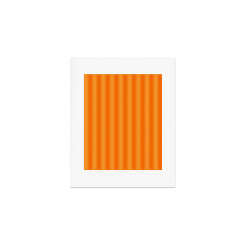 Orange Blur Stripes Retro Contemporary Vertical Stripe Pattern Art Print Gallery Image 1