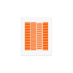 Orange Geometric Block Stripes Pattern Art Print Gallery Image 1