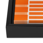 Orange Geometric Block Stripes Pattern Framed Canvas Print Gallery Image 3