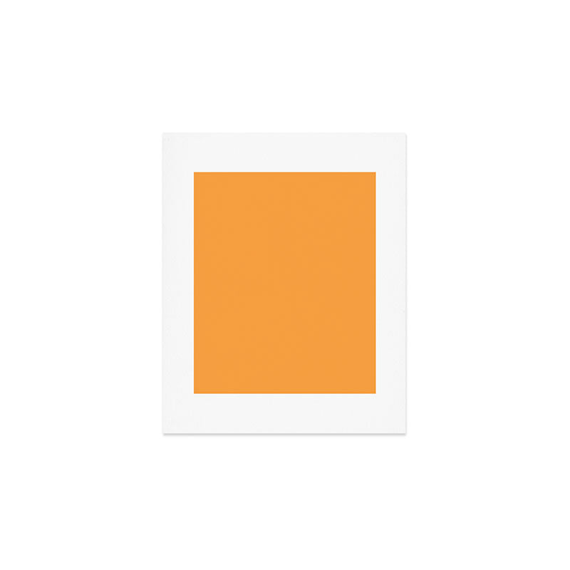 Orange Marigold Solid Colour Art Print Gallery Image 1