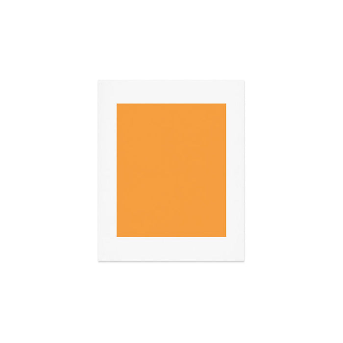 Orange Marigold Solid Colour Art Print Gallery Image 1
